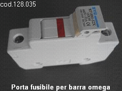 Porta fusibile per barra omega