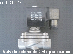 Valvola solenoide inox 2 vie per scarico